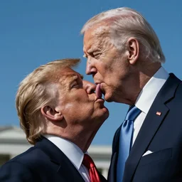 president trump licking how Biden