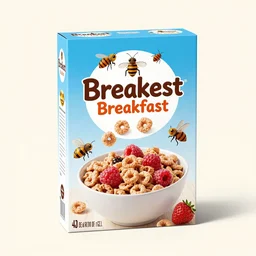 insects & bugs brand breakfast cereal box design