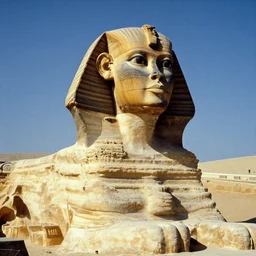 gustave moreau painting of kelsey grammer's face and big forehead head on a sphinx body, egyptology, ancient aliens, grainy cinestill film landscape photo, blender, monument, 8 k