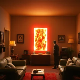 that episode of seinfeld where the hell portal opens up on the wall.