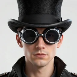 highly detailed closeup portrait of jill the ripper wearing goggles and a top hat, stephen bliss, unreal engine, greg rutkowski, ilya kuvshinov, ross draws, tom bagshaw, tom whalen, alphonse mucha, nicoletta ceccoli, mark ryden, earl norem, global illumination, god rays, detailed and intricate environment
