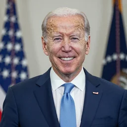joe biden smiling at the camera