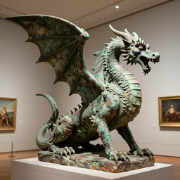 italian renaissance dragon statue castle gallery highly detailed artstation concept art sharp focus illustration briclot rutkowski mucha