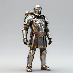 a roman legionary centurion shiny metallic space armor, concept art of a futuristic space crusader, octane render 8 k highly super realistic.