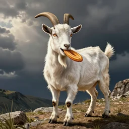 billy the Disney goat with a whole churro in his mouth, line art