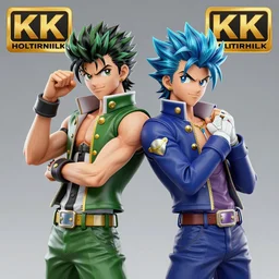 jotaro kujo and star platinum, unreal engine octane render, 8k