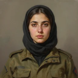 a portrait of a beautiful woman Kurdish YPJ soldier, detailed, centered, digital painting, artstation, concept art, donato giancola, Joseph Christian Leyendecker, WLOP, Boris Vallejo, Breathtaking, 8k resolution, extremely detailed, beautiful, establishing shot, artistic, hyperrealistic, beautiful face, octane render