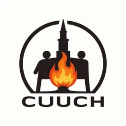 modern church logo featuring the burning Bush