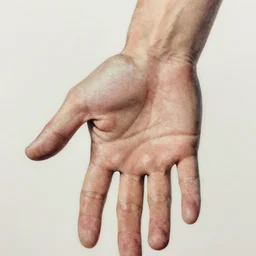 ultra detailed picture of human hand