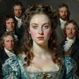 a portrait painting of the queen of water dressed by alexander mcqueen, an ultrafine detailed painting by zha shibiao, austin osman spare, roberto ferri, william waterhouse and tom bagshaw. ultradetailed face, cgsociety, fantasy art, detailed painting, chiaroscuro, rococo