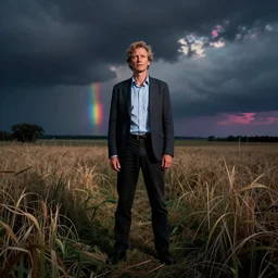 geert wilders in the psychedelic style of simon & marijke