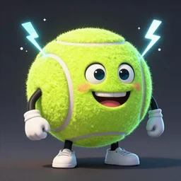 a eminem tennis ball monster, tennis ball, lightning, chalk, digital art, fantasy, magic, trending on artstation, ultra detailed, professional illustration by Basil Gogos
