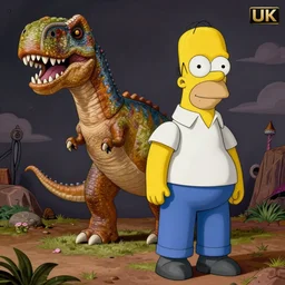 homer simpson, fine art masterpiece, highly detailed dino valls wayne barlowe machiej kuciara, dramatic lighting, long shot, wide angle, uhd 8 k, sharp focus