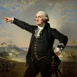 full prompt george washington hitting the dab, standing with his face tucked into his bent elbow, with his other arm outstreched. painting by emanuel leutze, in the style of washington crossing the delaware, 1 8 5 1