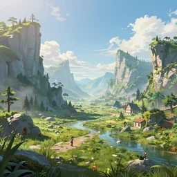 photo of a fantasy landscape