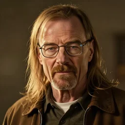 Beautiful art portrait of Melissa Rauch as Walter White in breaking bad, atmospheric lighting, intricate detail, cgsociety, hyperrealistic, octane render, RPG portrait, ambient light, dynamic lighting