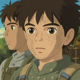 3 0 5 4 procedural human in the montenegro, long shot by studio ghibli and rob gonsalves, inspired by peter gric, epic, huge scale, beautiful fine face features, intricate high details, sharp, ultradetailed