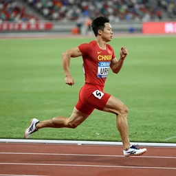 Su Bingtian run around the track