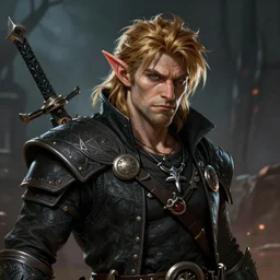 A fantasy comic book style portrait painting of jack black as a halfling thief, unreal 5, DAZ, hyperrealistic, octane render, RPG portrait, dynamic lighting