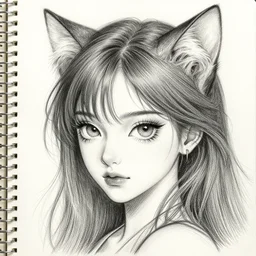 sketchbook anime cat lady crayon, magnificent, close up, details, sharp focus, elegant, highly detailed, illustration, by jordan grimmer and greg rutkowski, intricate, beautiful, trending artstation, pixiv, digital art
