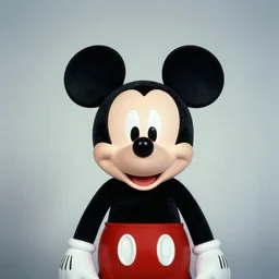 a studio portrait photograph of a non binary mickey mouse ektachrome