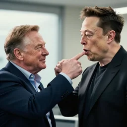 cine still of jeff bezos punching elon musk in the face, sharp focus, cinematic, natural light, octane render