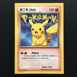 a pokémon card from 1930, very detailed