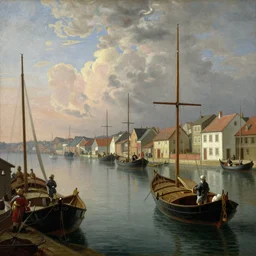 a beautiful painting of a 1 8 th century harbour by greg rutkowski and kalin popov, trending on artstation, masterpiece,