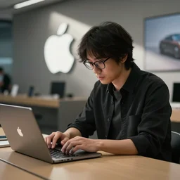 satoshi nakamoto working at a apple store