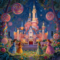 photo of port bioillumination ray tracing hdr in matte painting whimsical fairy wonderland vibrant colors candyland wonderland gouache swirls detailed by beatrix potter daniela uhlig and jamie hewlett
