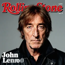 john lennon on the cover of rolling stone magazine, hd, intricate detail, volumetric lighting