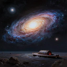 a dream of a distant galaxy, by james suret's, matte painting trending on artstation hq