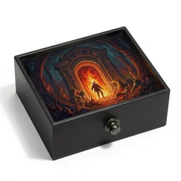 a hypercomplex ultrarealistic painting of the portal to hell in a puzzle box by clive barker and alex grey and lisa frank and michael whelan, symmetry accurate features, very intricate details, 8 k, hires