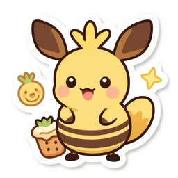 cute miss mascot mystherbe mystherbe oddish food sticker art, cronobreaker, beeple game icon