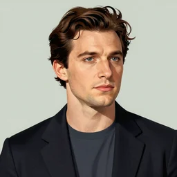 “Henry Cavill portrait, color vintage magazine illustration 1950”