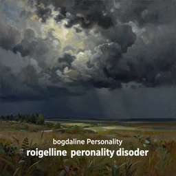 painting of borderline personality disorder in the style of bekdinski, hyper detail
