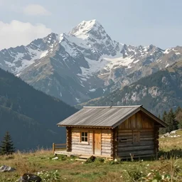A cabin in the mountains by Thomas Kinkade, 4k wallpaper, XF IQ4, 150MP, 50mm, F1.4, ISO 200, 1/160s, natural light