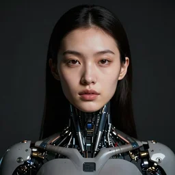 hyperrealistic pose of an stunning cyborg, ultra high face symmetry, masterpiece, award - winning, by christian rex van minnen rachel ruysch dali todd schorr beth cavener, chiaroscuro cast shadows obscuring features dramatic lighting perfect composition masterpiece