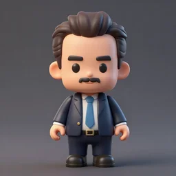plastic toy cute figurine of michael keaton, blender, unreal engine, concept art, octane render, highly detailed, smooth, sharp focus
