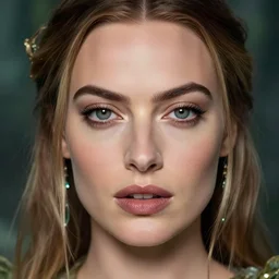 margot robbie as a fairy, hyper realistic face, beautiful eyes, fantasy art, in the style of greg rutkowski