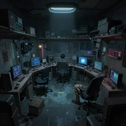 a hd technical concept art of a ( ( ( ( ( ( ( ( cyberpunk ) ) ) ) ) ) ) ) cramped studio apartment interior!!!!!! by senior concept artist, a screenshot from the beautiful tech noir moody science fiction anime about the lonely detective, from the anime film ergo proxy, trending on artstation