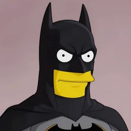 batman character from the simpsons, very detailed face