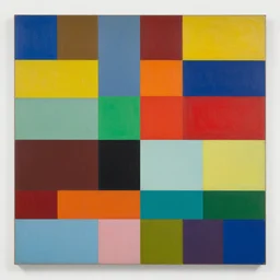a painting of a grid of 1 0 2 4 coloured squares, color chart, by gerhard richter and elsworth kelly, abstract, geometric, sharp focus, highly detailed, 8 k, hd