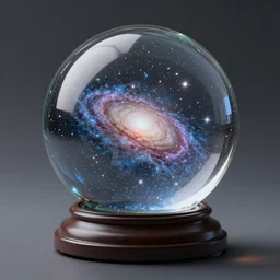 the galaxy inside a snow globe, 8k, artstation trend, hdr, super detailed, light reflections, studio photo, professional photo