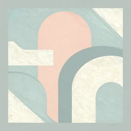 art deco geometric shapes, pastels colors, matte gouche illustration, textured