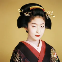 Portrait Photograph of a Japanese Geisha Verichrome Pan 80