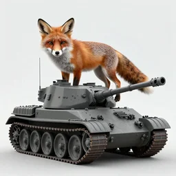 a fox that got transformed into a panzer tank, extremely detailed,