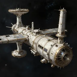 a outside view of abandoned space station in the deep space, fantasy, intricate, elegant, highly detailed, digital painting, artstation, concept art, smooth, sharp focus, illustration, art by artgerm and greg rutkowski and alphonse mucha