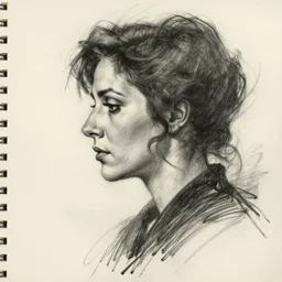 a realistic yet scraggly portrait sketch of the side profile of a stern and sophisticated nancy sinatra, trending on artstation, intricate details, in the style of frank auerbach, in the style of sergio aragones, in the style of martin ansin, in the style of david aja, in the style of mattias adolfsson