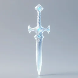 pale glowing magical demonic icy curved dagger, weapon, highlight, centred, symmetric, sci - fi, fantasy, dnd, close shot, bright uniform background, award winning